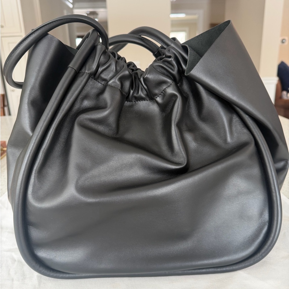 Proenza Schouler Rare XL Ruched Tote black calfskin leather. - Picture 7 of 15